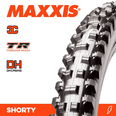 Maxxis Tyre Shorty 27.5 X 2.50 WT DH 3C Grip TR Fold 60X2TPI Replaced By Etb00325000